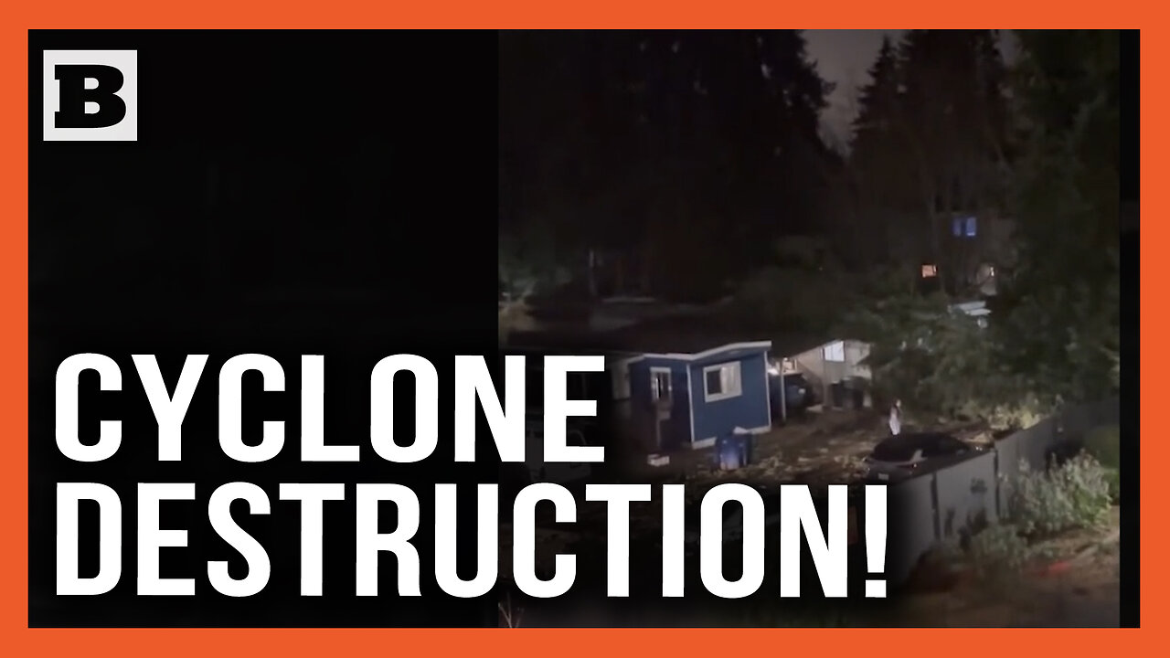 Bomb Cyclone in Washington Topples Tree Over on Mobile Home