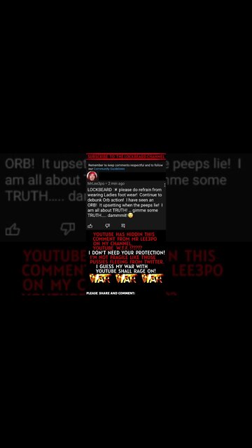 YOUTUBE STOP CENSORING COMMENTS!