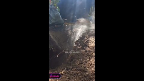 Ukrainian Galicia Division (Nazi) fighters luckily survive Russian shelling