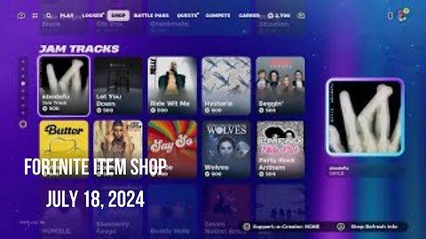 Fortnite Item Shop|July 18, 2024(*New* Jam Tracks)