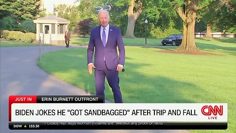 Joe Biden Arrives Back At White House, Tells Press He "Got Sandbagged" When He Fell On Stage