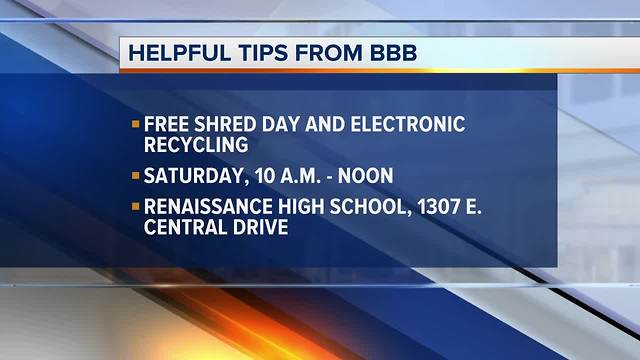 Safely dispose your sensitive documents at BBB's Free Shred Day