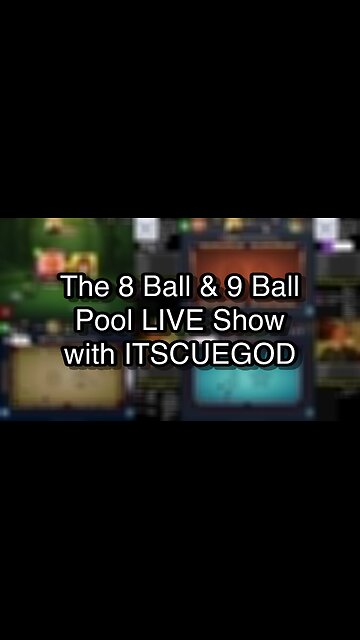 The 8 Ball & 9 Ball Pool LIVE Show with ITSCUEGOD