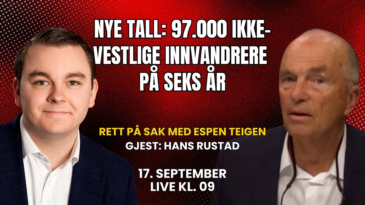 Ap mener det er «bærekraftig» å ta inn 97.000 ikke-vestlige innvandrere | Rett på sak 17. september