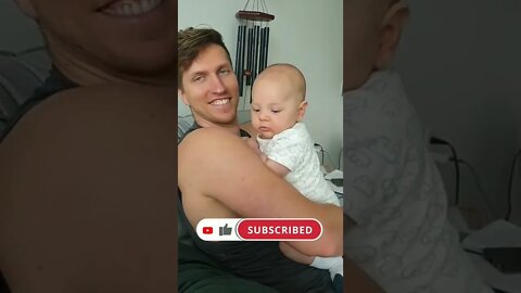 First time baby with father best feeling video 2022,funny moment baby 2022,#shorts#baby #funny #new