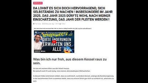 DAS JAHR 2025 DÜRFTE WOHL NACH MEINER EINSCHÄTZUNG, DAS JAHR DER PLEITEN WERDEN !