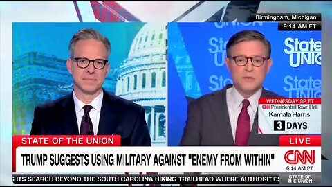 Speaker Johnson SCHOOLS CNN's Jake Tapper