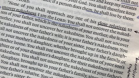 Nudism and the Bible: Leviticus 18