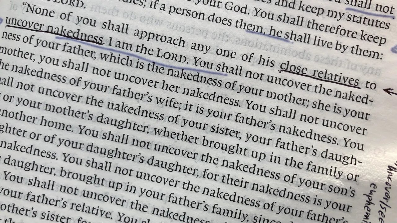 Nudism and the Bible: Leviticus 18