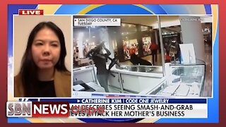 WOMAN USES STOOL TO STOP 'SMASH-AND-GRAB' AT JEWELRY STORE - 5616