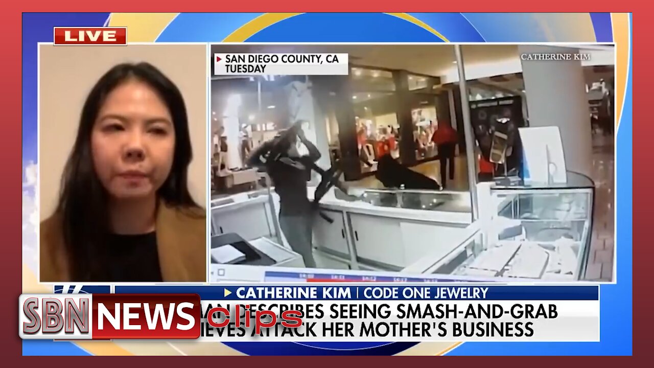 WOMAN USES STOOL TO STOP 'SMASH-AND-GRAB' AT JEWELRY STORE - 5616