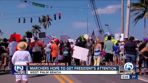 West Palm’s March for Our Lives attempts to capture President’s attention