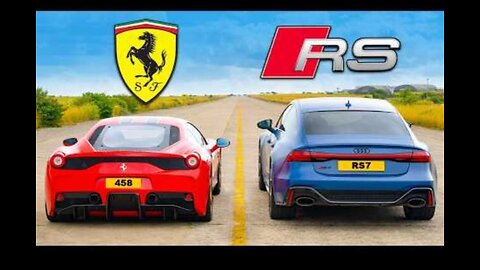 Ferrari 458 Speciale v Audi RS7 Performance DRAG RACE