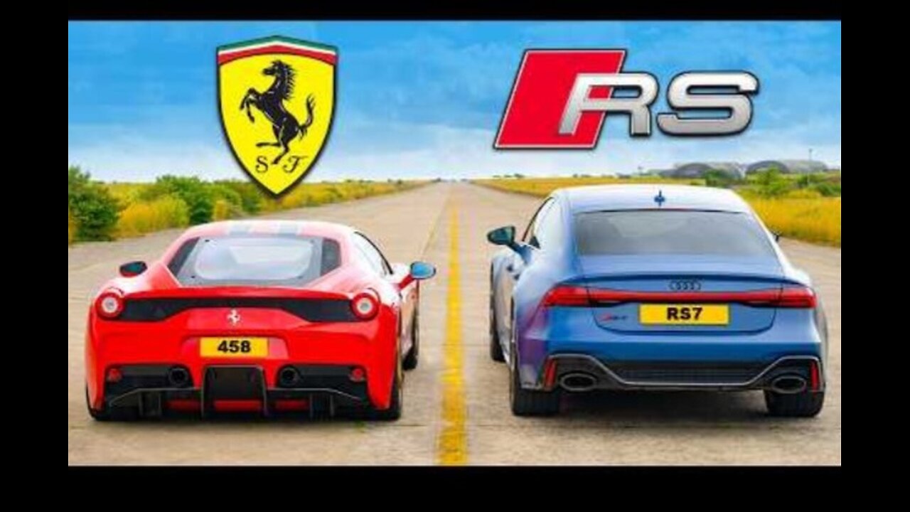 Ferrari 458 Speciale v Audi RS7 Performance DRAG RACE