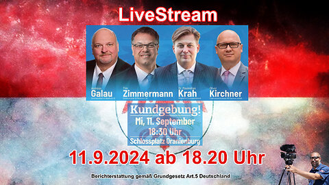 Live Stream on 11.9.2024 from ORANIENBURG Reporting according to the Basic Law Art.5 Germany