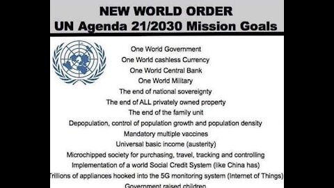 UN Agenda 21/2030 - New World Order