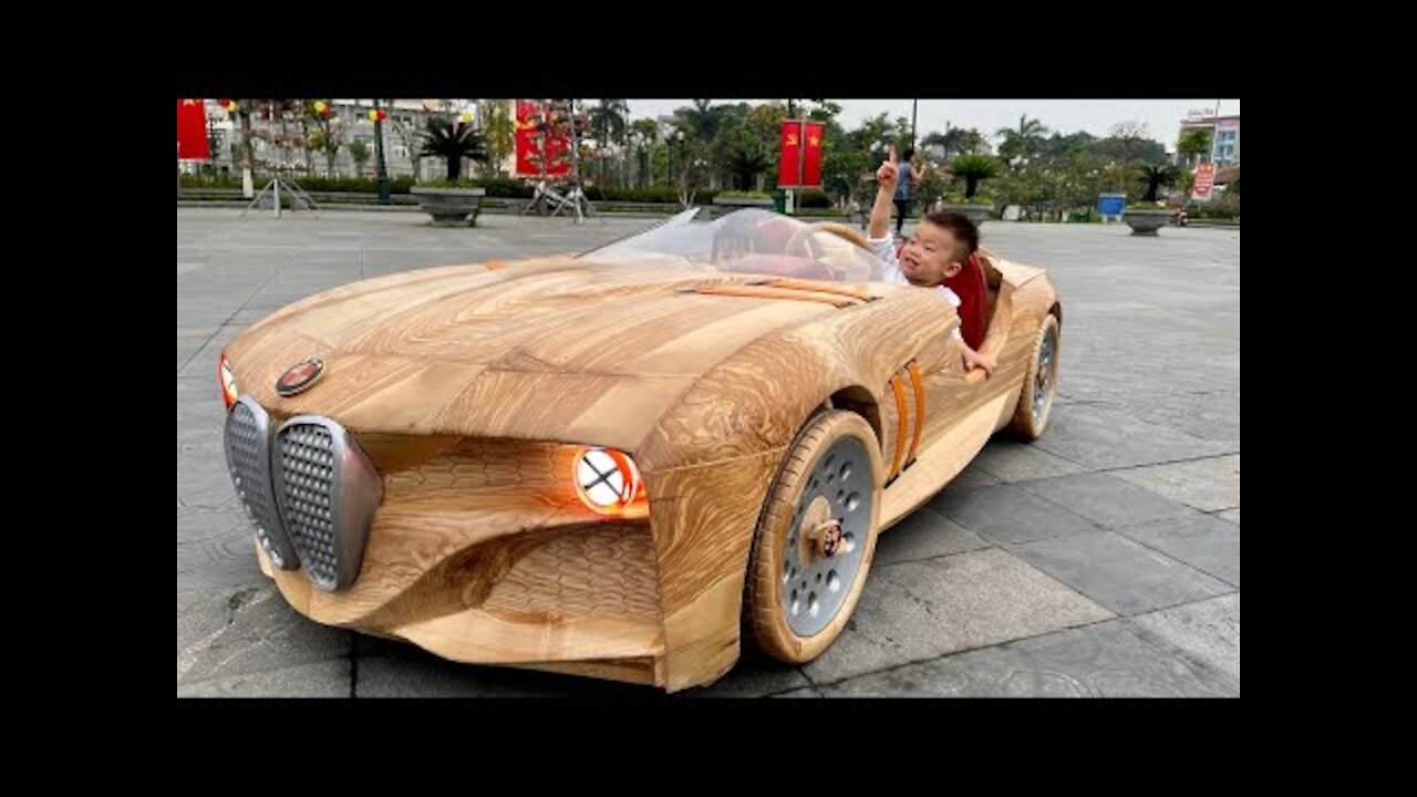 Wood Carving - BMW 328 Hommage - ND, Wood Working Art