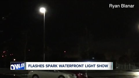 Differing explanations for what caused the overnight light show near the waterfront in Lackawanna
