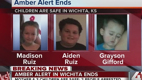AMBER Alert canceled for missing Wichita children; 2 suspects in custody
