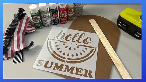 Watermelon Decor DIY || Using a Dollar Tree Hanger || Just 1 Easy Craft