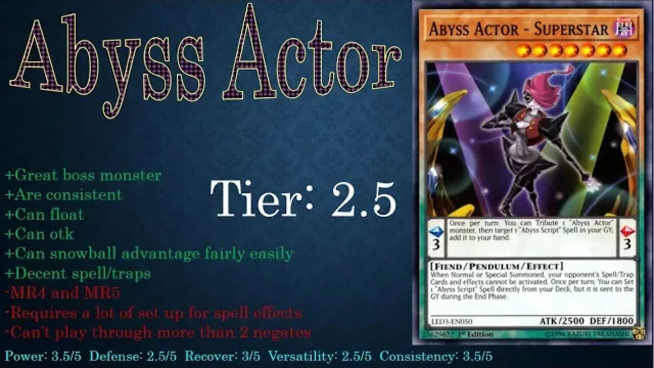 Yugioh Tier Analysis: Abyss Actors, Mecha Phantom Beasts and Vendreads