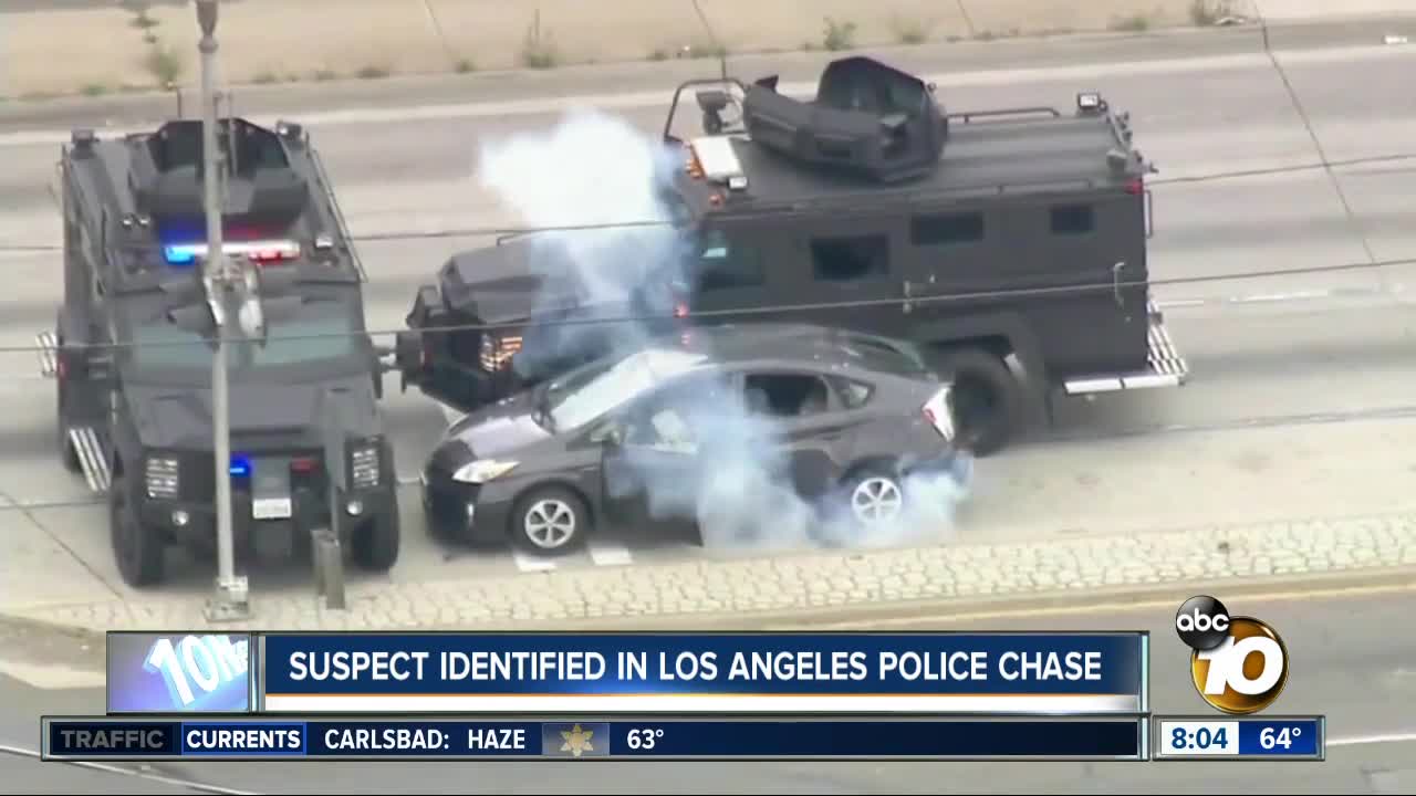 Suspect identified in Los Angeles Police Chase