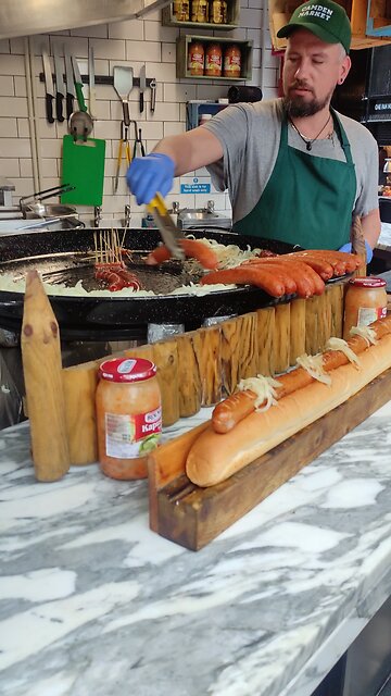 giant hot dog Camden market