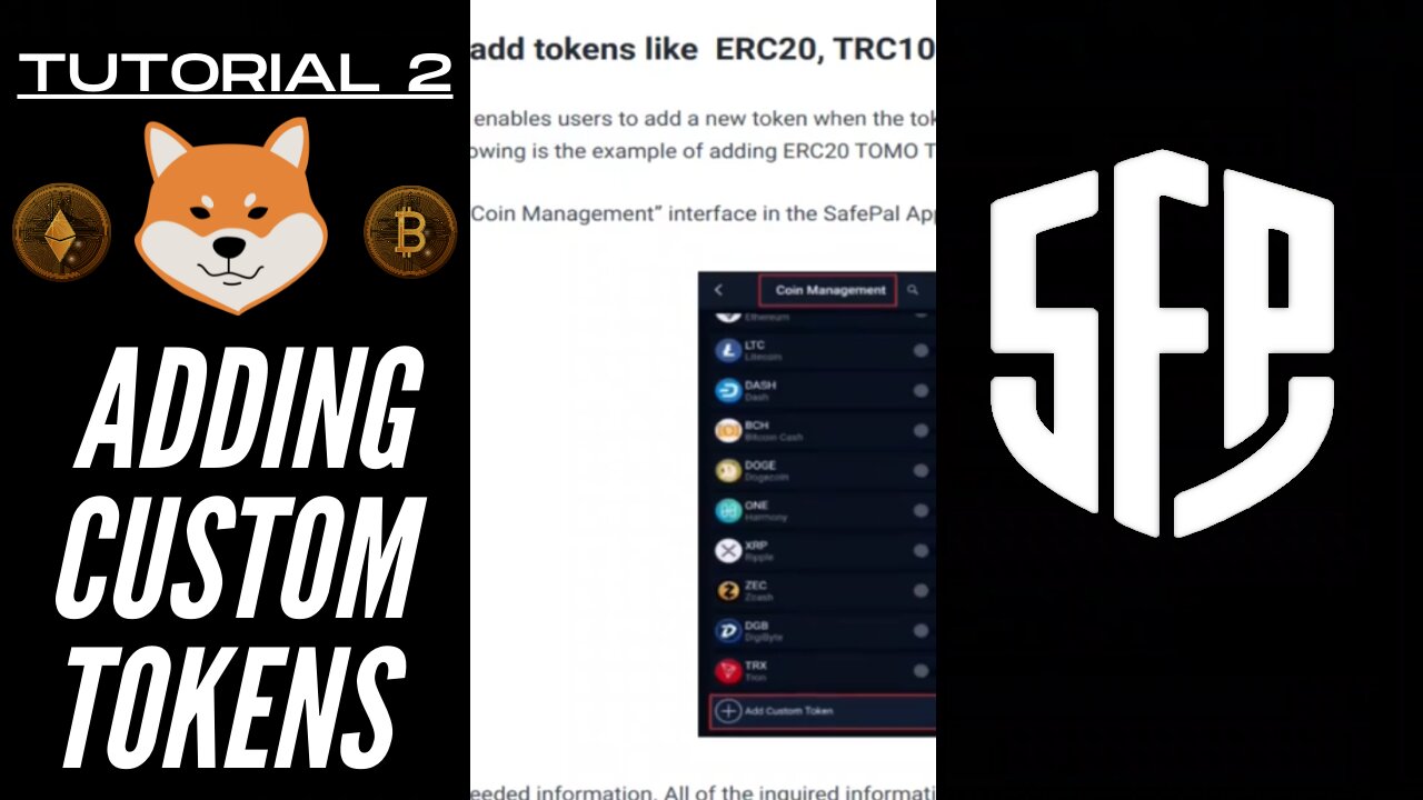 Adding New Crypto with SafePal S1 - PART 2: Adding Custom Tokens (SHIB, GUAP, FTS, etc)