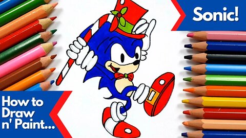 How to draw and paint Sonic Christmas Special