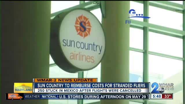 Sun Country Airlines to cover some extra costs for stranded fliers