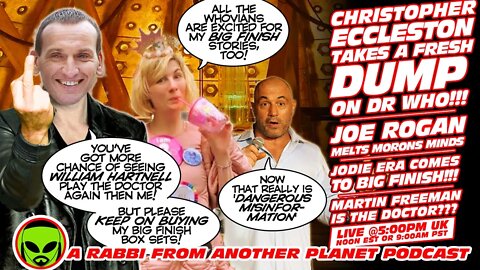 LIVE@5 - Christopher Eccleston Takes a Dump on Doctor Who!!! Joe Rogan Melts Morons Minds!!!
