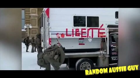 🇨🇦 CANADIAN RIOT POLICE ARREST PEACEFUL PROTESTER - FREEDOM PROTEST CONVOY 2022