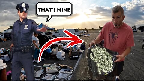 THOUSANDS FOUND AT FLEA MARKET OVER LOOKED IN GARBAGE BAG FROM POLICE OFFICERS STORAGE WARS UNIT
