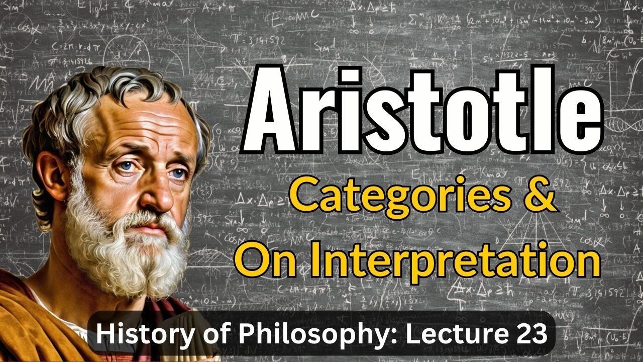 Aristotle's Organon: Categories & On Interpretation – Lecture 23 (History of Philosophy)