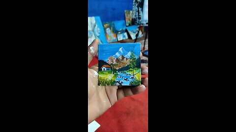 Mini canvas painting tutorial