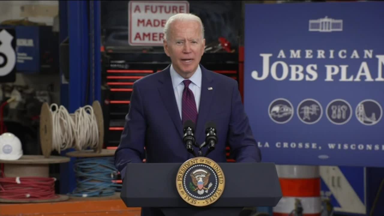 President Biden promotes infrastructure package during visit to La Crosse
