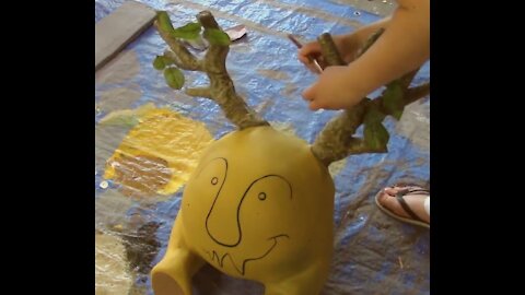 Sculpting Pooh Bear Stuck in Rabbit's Howse