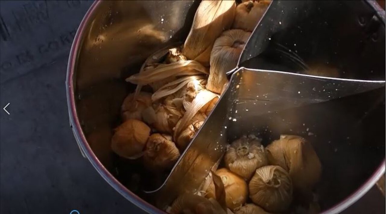 Tamales on the Street in Puebla, Mexico