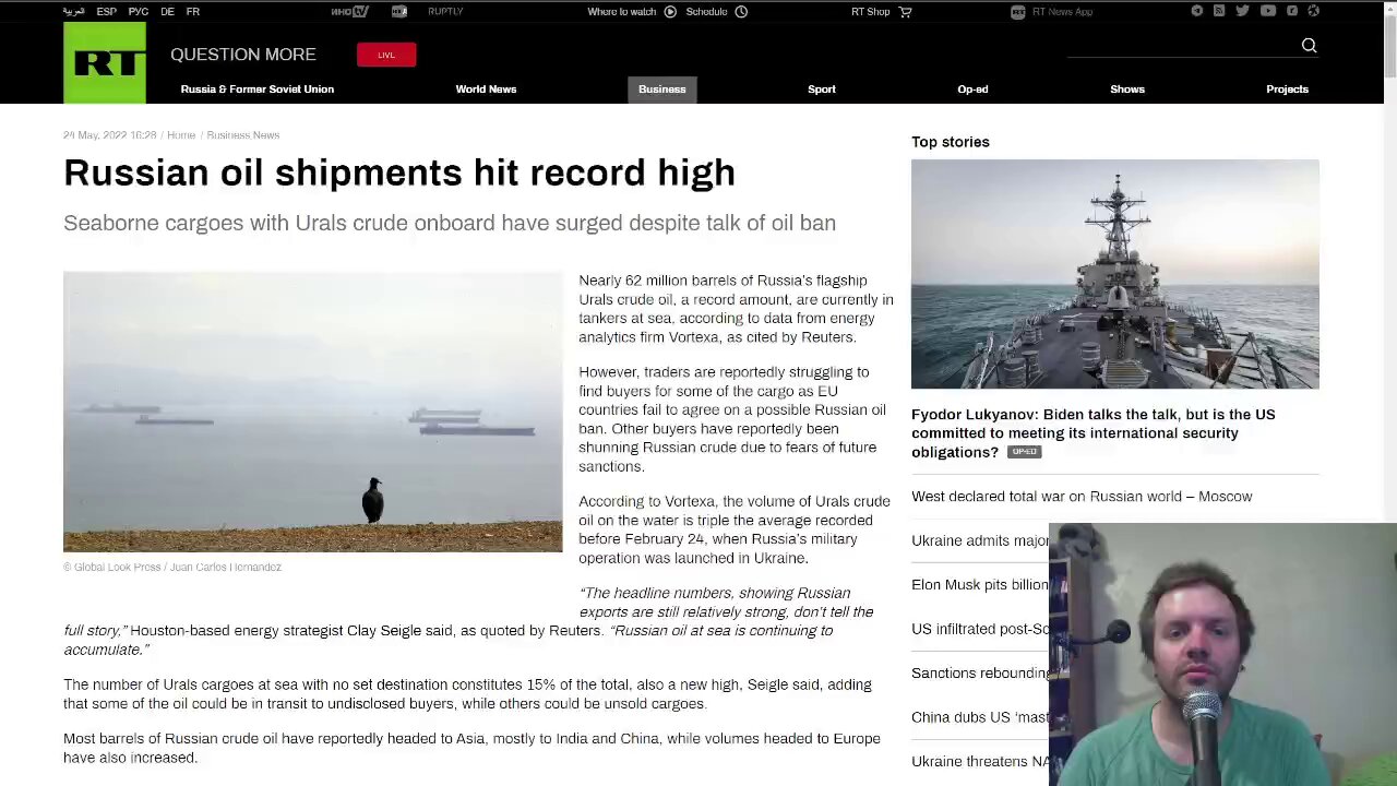 Russian oil being shipped to India and China at record rate with 25% discount