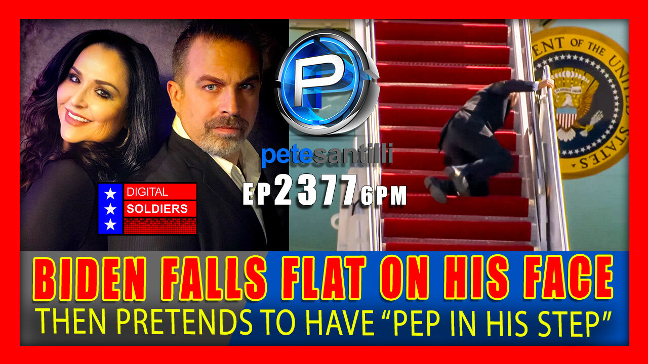 EP 2377-6PM HAHAHA! BIDEN TRIPS 3 TIMES & FALLS FLAT ON HIS FACE; PRETENDS TO HAVE "PEP IN HIS STEP"