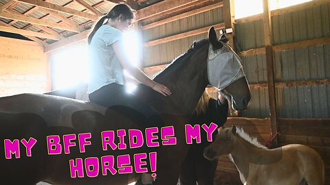 My BFF Rides My New Horse For The First Time!