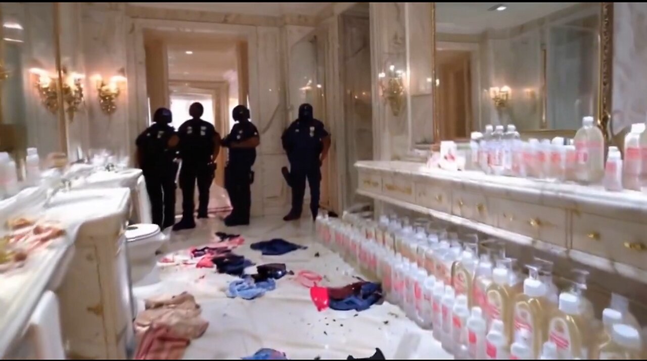 Footage of Diddy’s bathroom after FBI raids one of his homes 🏠