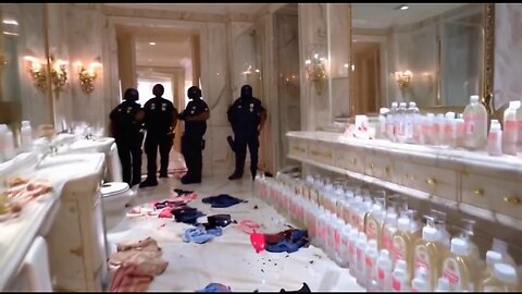 Footage of Diddy’s bathroom after FBI raids one of his homes 🏠