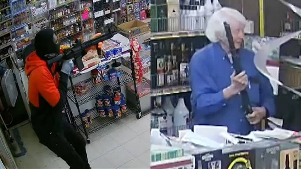 An 80 year old store owner shoot down armed robber