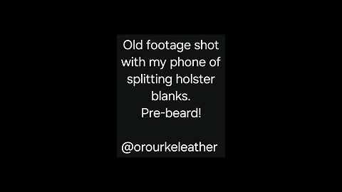 Splitting leather @orourkeleather