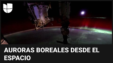 Así luce una aurora boreal captada desde el espacio