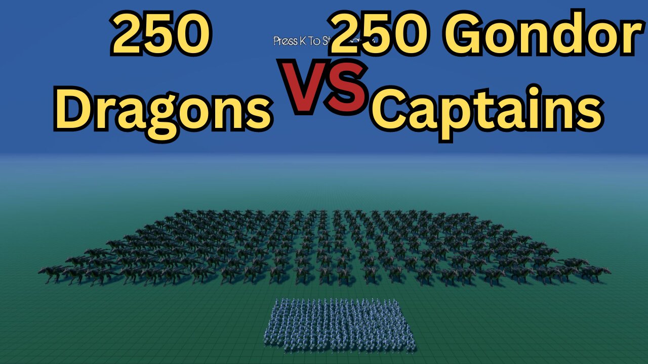 250 Dragons Versus 250 Gondor Captains || Ultimate Epic Battle Simulator