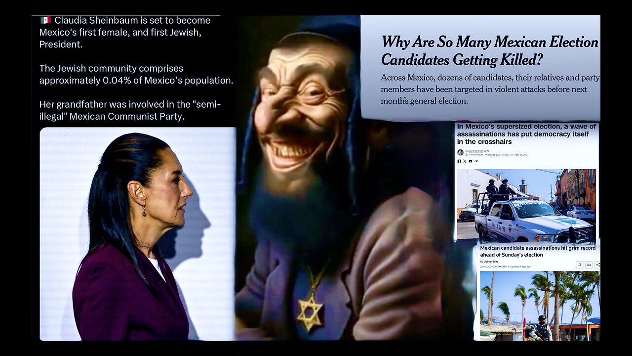 Jews Control Christian Nation After 37 Candidates Killed Mexico Elects First Female Jewish President