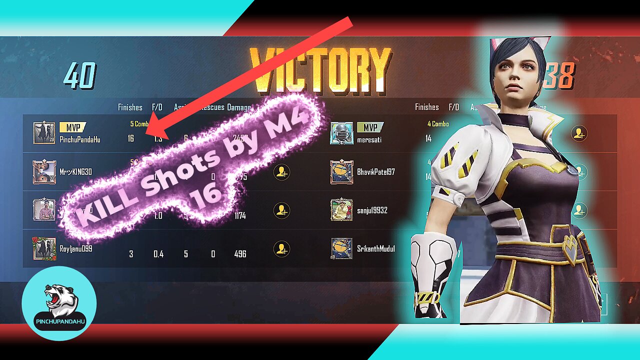 M416 LILL Shots in BGMI by PinchuPandaHu | Gameplay Highlights ✅