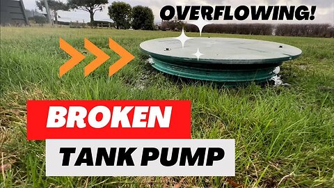 Tank pump busted! Storm water flooding house and bluff.